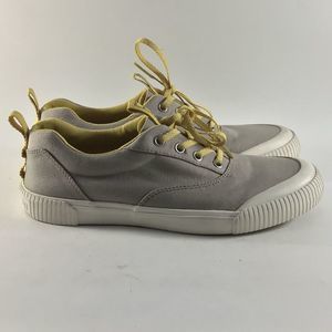 L.L. Bean eco woods womens canvas shoes lace up sneakers river rock gray size 8